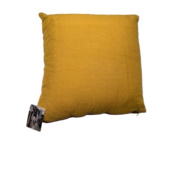 Magnolia Home x Loloi Decorative Indoor Pillow Rust / Gold Crushed Velvet 24X24 - Picture 2 of 8